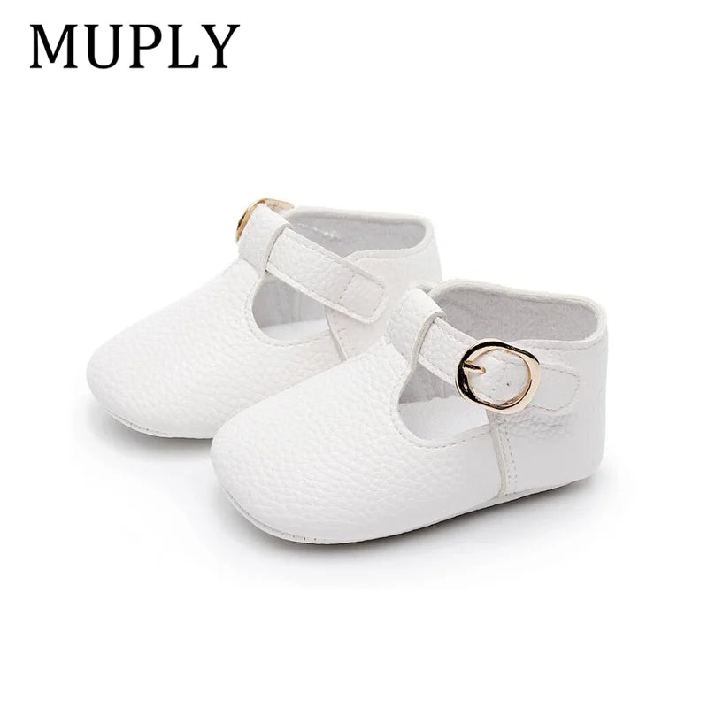 2023 New Arrival Newborn Baby Shoes PU Leather Baby Girl