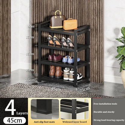 Light Luxury Multi-Layer Shoe Rack Livingroom Entry Hallway Seat Stool Storage