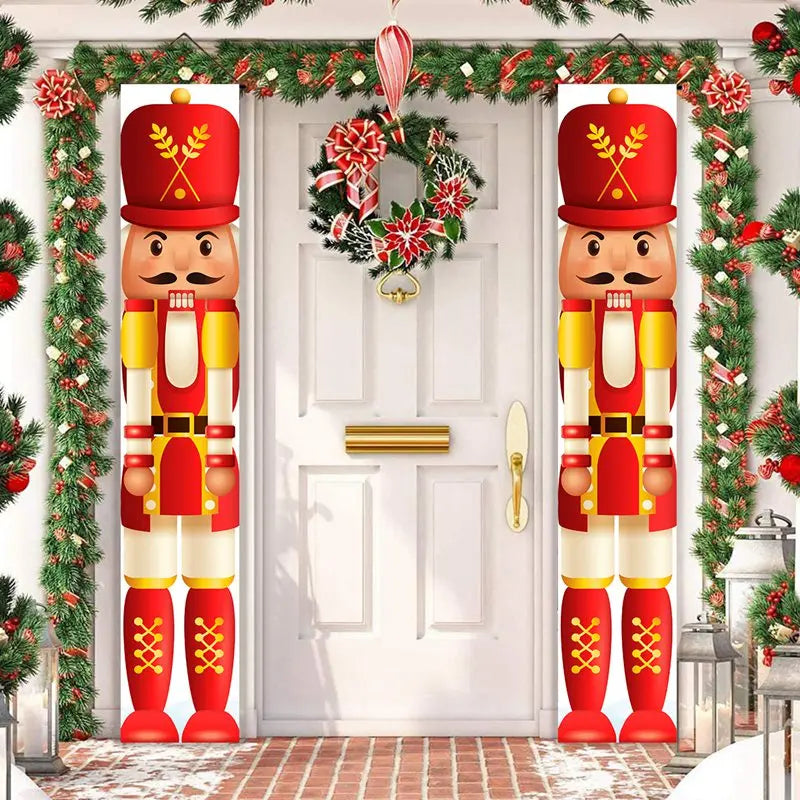 Christmas Door Decoration 2024 Merry Christmas Banner Decor for Home