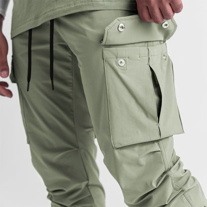 Gym Cloth Wear Trouser for Men 3D Pocket Cargo Pants Men Sport Bottoms