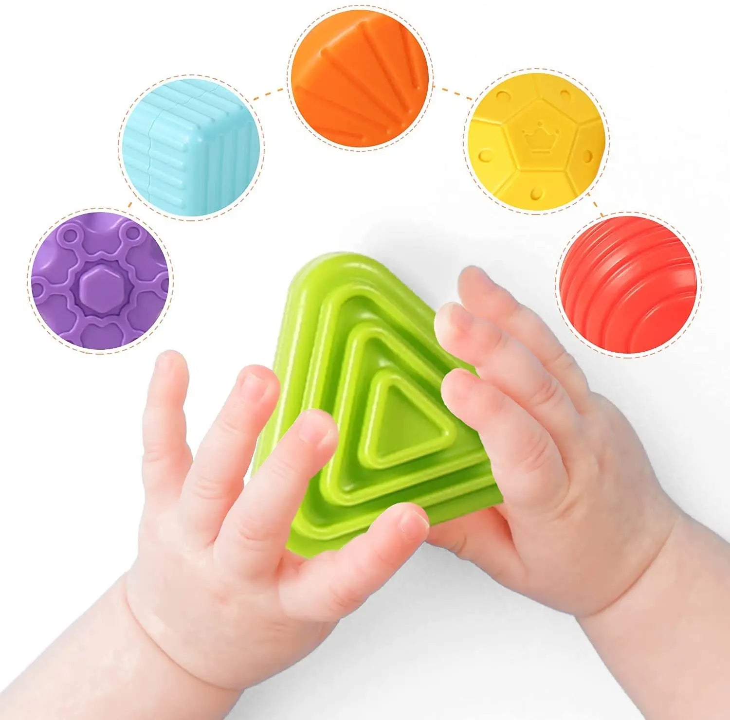 Baby Shape Sorter Toy Montessori Sensory Cube Sorting Toys