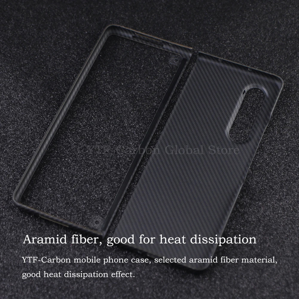 YTF-Carbon 600D Carbon Fiber Phone Case for Samsung Galaxy Z Fold 4 Case