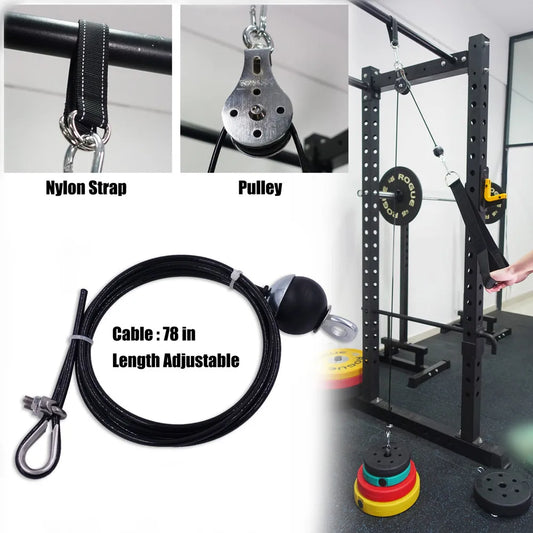 Fitness Pulley Cable System DIY Loading Pin Lifting Triceps Rope Workout