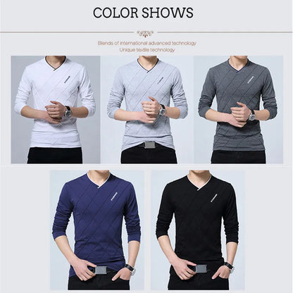 BROWON 2024 Fashion Men T-Shirt Slim Fit Custom T-Shirt