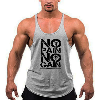 Bodybuilding Stringer Tank Top Men Cotton Gym Clothing Mens Fitness Racer