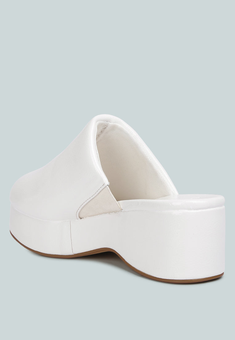 Olori Solid Platform Slip on Mules