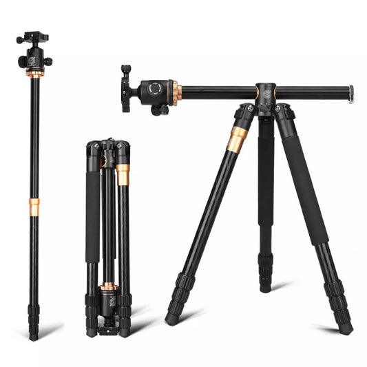 Q999H Horizontal Tripod Professional Camera Flat Tripod 61" Portable Compact