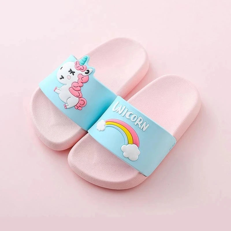 Cute Animal Pattern Slippers for Boys Girls New Summer Kids Beach Shoes Baby