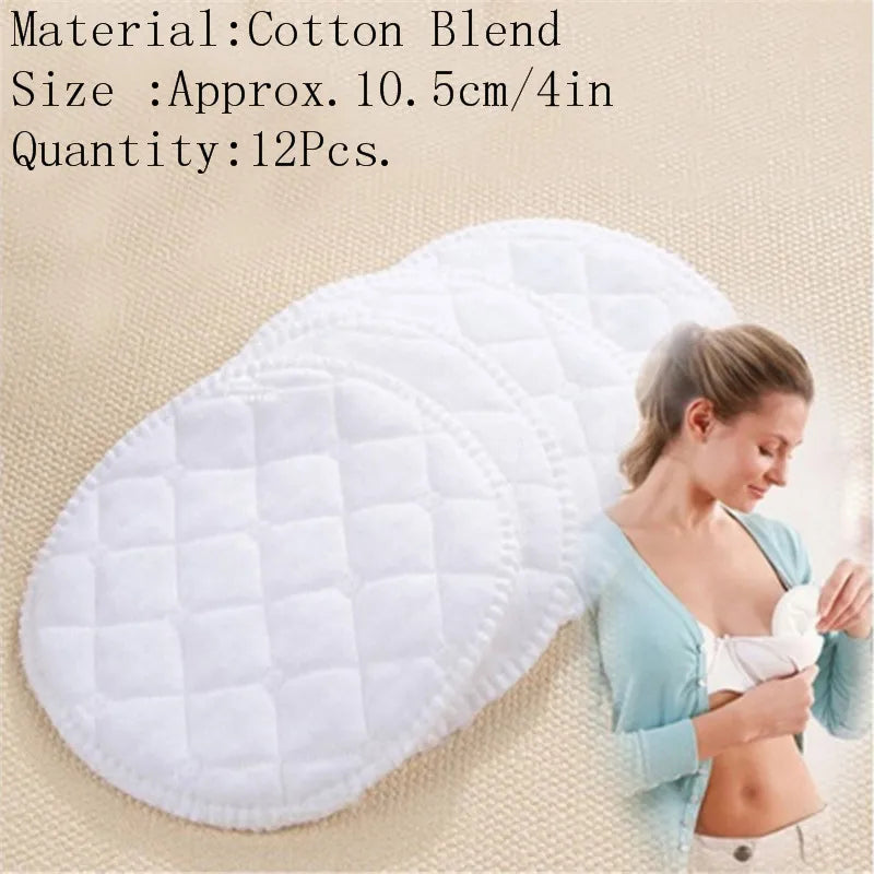 4/6/10/12pcs Washable Breathable Absorbency Breast Pads Anti-Overflow pad