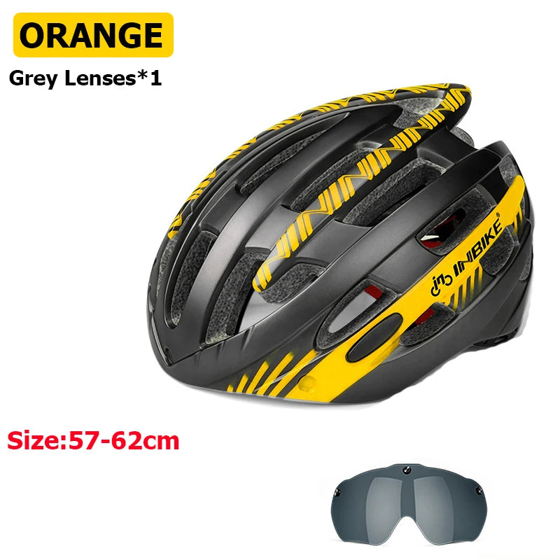 INBIKE Bicycle Helmets for Men With Lights Riding Magnetic Goggle Helmet