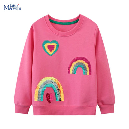 Little Maven Baby Girls Hoodies for Kids Clothes Children's Clothing 2024