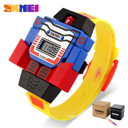 SKMEI Kids Watches LED Digital Children Cartoon Sports Watches Robot