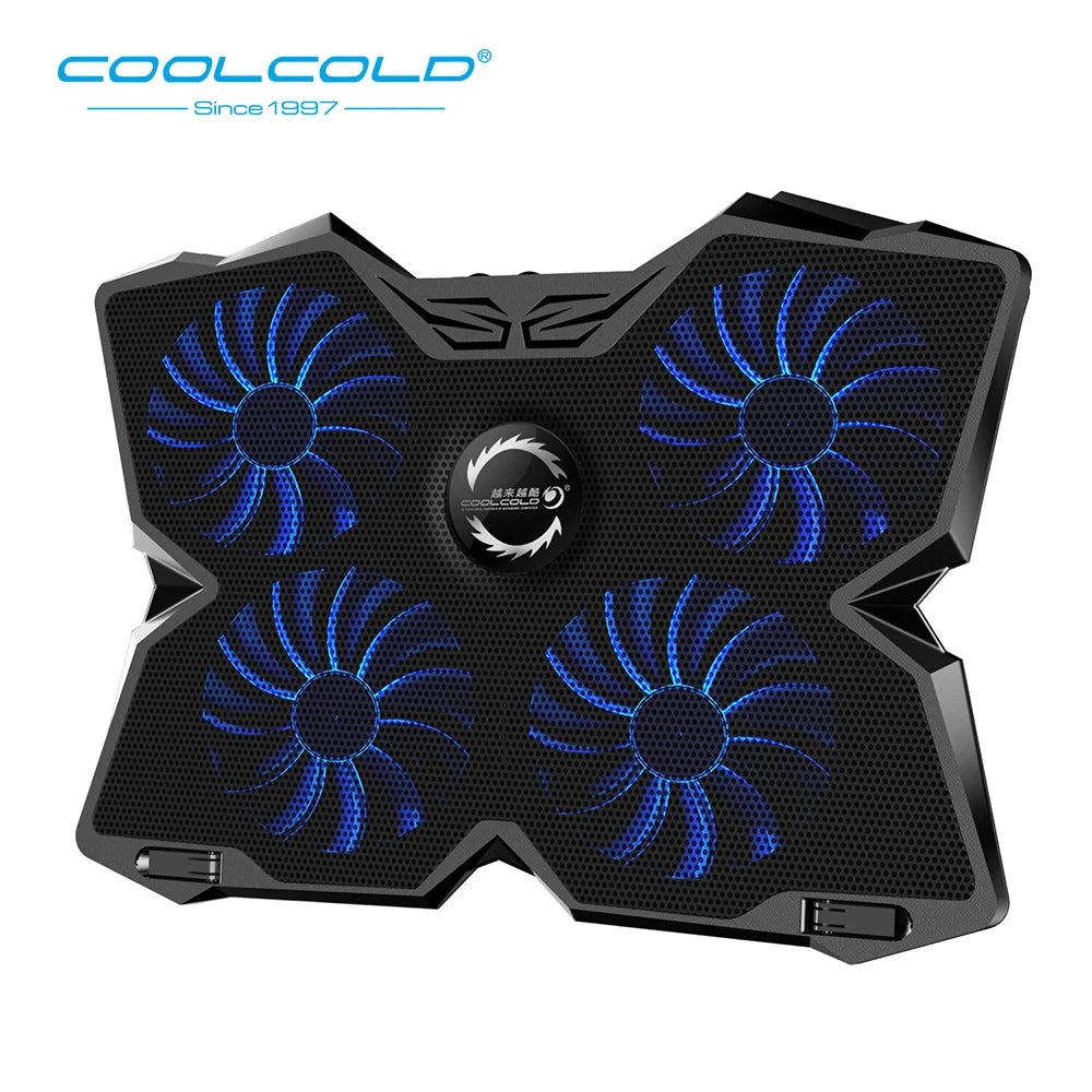 Laptop Cooling Pad Notebook Gaming Cooler Stand With Four Fan and 2 USB Ports