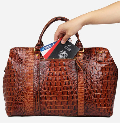 Crocodile Genuine Leather Handbag for Women Luxury Alligator Bag Ladies Top