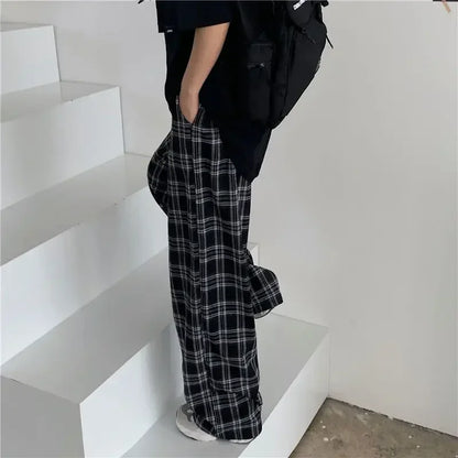 Summer/Winter Plaid Pants Men S-3xl Casual Straight Trousers for Male