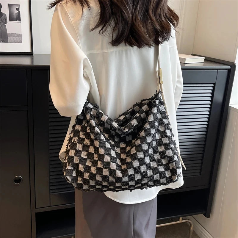 Soft Fabric Trend Big Shoulder Crossbody Bags for Women Hobo  Luxury Brand