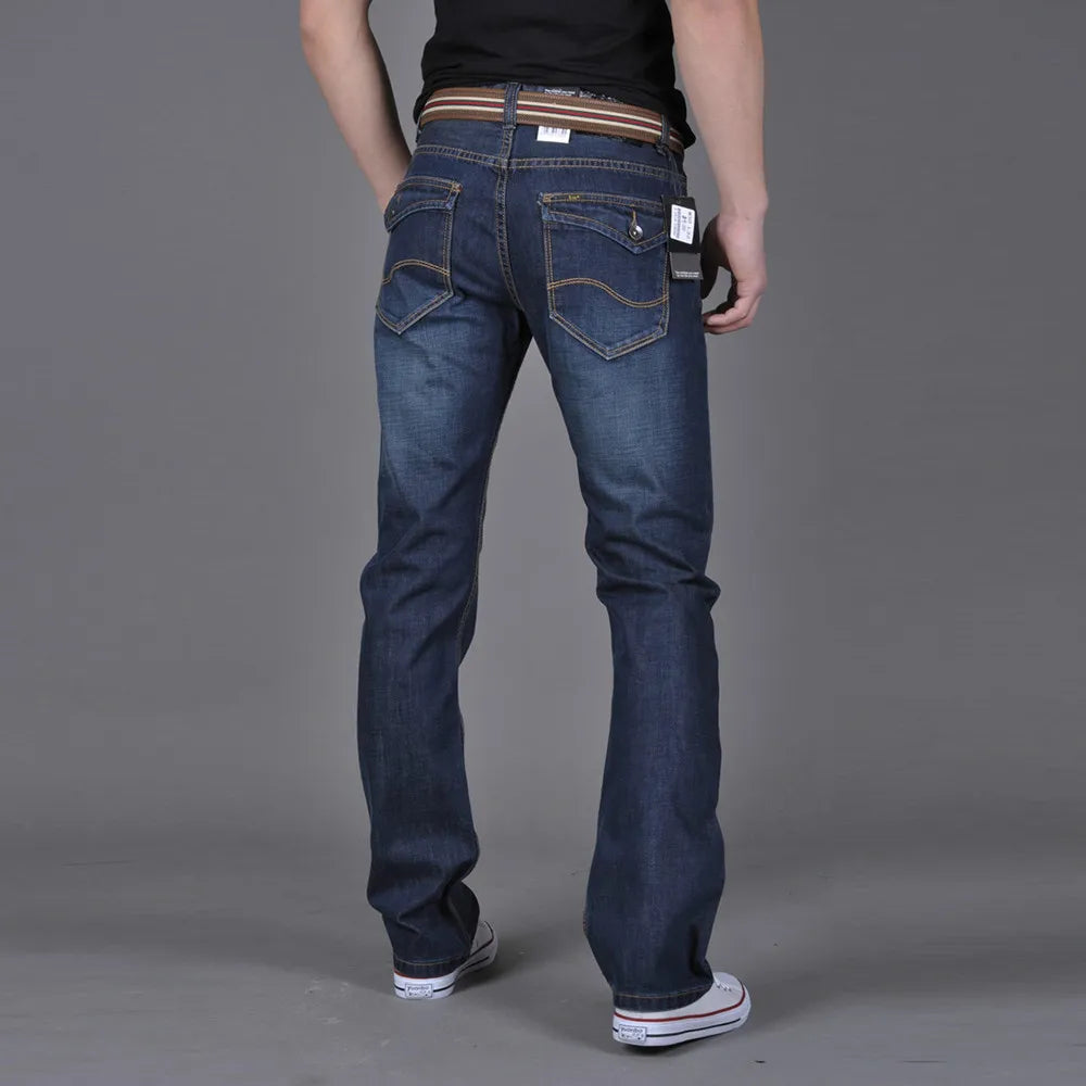 2024 New Men's Denim Pants Korean Fashion Washed Baggy Jeans Streetwear