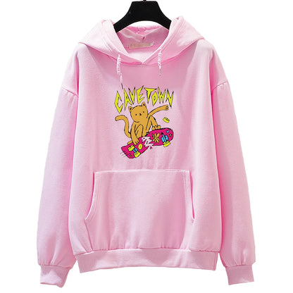 Cavetown Cat Hoodie Kawaii Cartoon Printed Sweatshirts Pullovers With Hooded