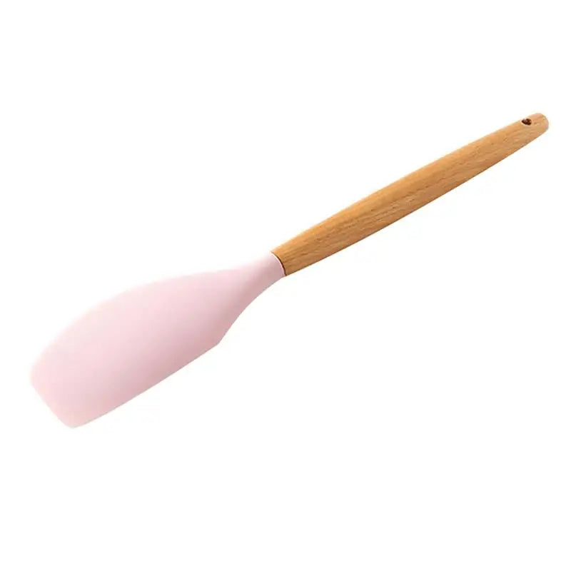 Silicone Cooking Utensils Non-Stick Spatula Shovel Wooden Handle Cooking Tools