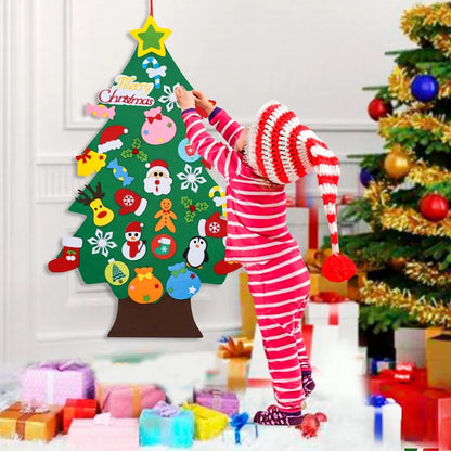 Kids DIY Felt Christmas Tree Merry Christmas Decorations for Home 2024