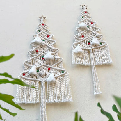 Macrame Christmas Tree White Pine Tree Christmas Wall Hanging Boho Christmas