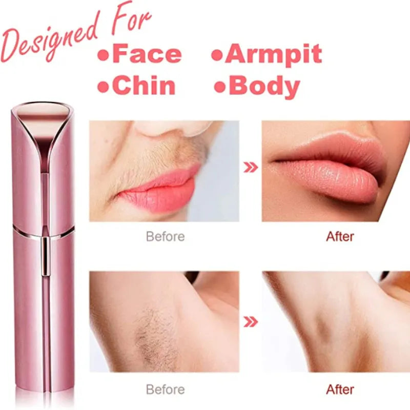 Electric Eyebrow Trimmer Mini  Epilator Lipstick Facial Hair Removal