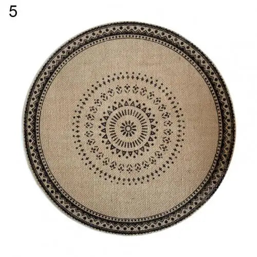 Rattan Trivet Mats Table Mat Heat Insulation Handmade Cotton Flax Dining Table