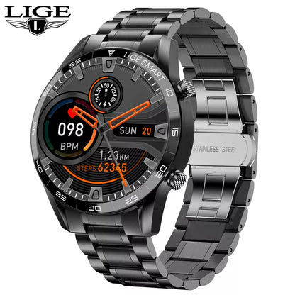 LIGE New BW0189 PRO Smart Watch Men Bluetooth Call Watch IP67 Waterproof