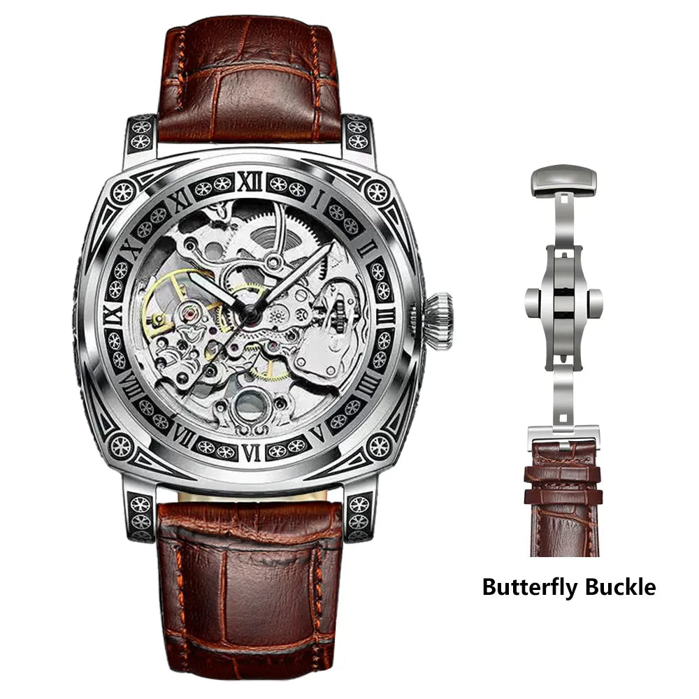 Authentic Brand Carved Watches Fully Automatic Men Watches