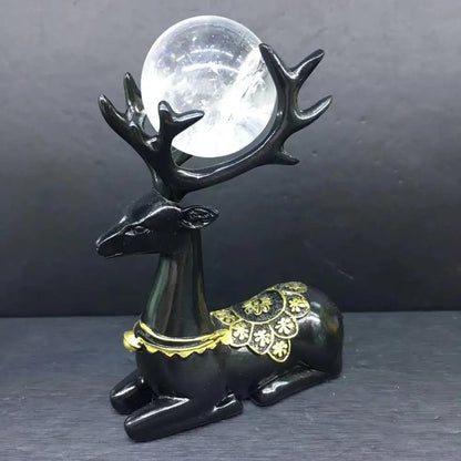 Natural Crystal Ball Decoration Stones Figurines Stand Gifts Home Decor Drop