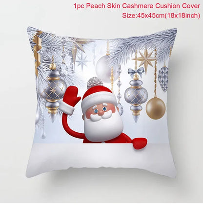 Merry Christmas Cushion Cover Christmas Decorations for Home 2024 Christmas