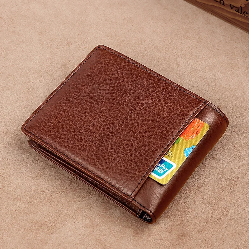 Hot Sales High Quality Genuine Leather Bifold Classic Man Leather Wallet