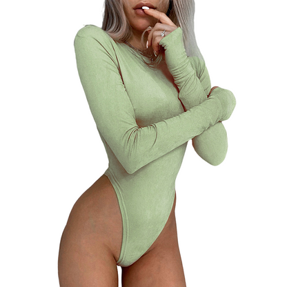 Wholesale Custom Buttoned Solid Color Womens Body Suits