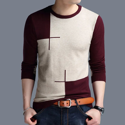 2024 Autumn Casual Men's Sweater O-Neck Knittwear Sweaters Pullovers Homme M-3xl