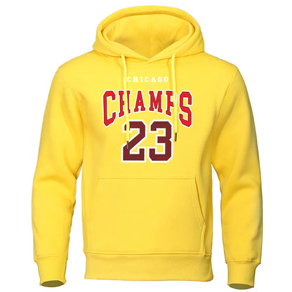 Men Hoodies CHAMPS 23 Printed Male Sweatshirts Fashion Warm Streetwear Pullovers