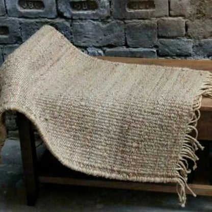 2x3 Feet Jute Rug Household Hand-Woven Rectangular Natural Loop Woven Floor Rug