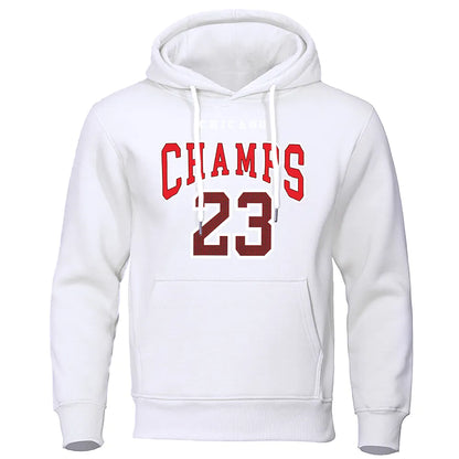 Men Hoodies CHAMPS 23 Printed Male Sweatshirts Fashion Warm Streetwear Pullovers