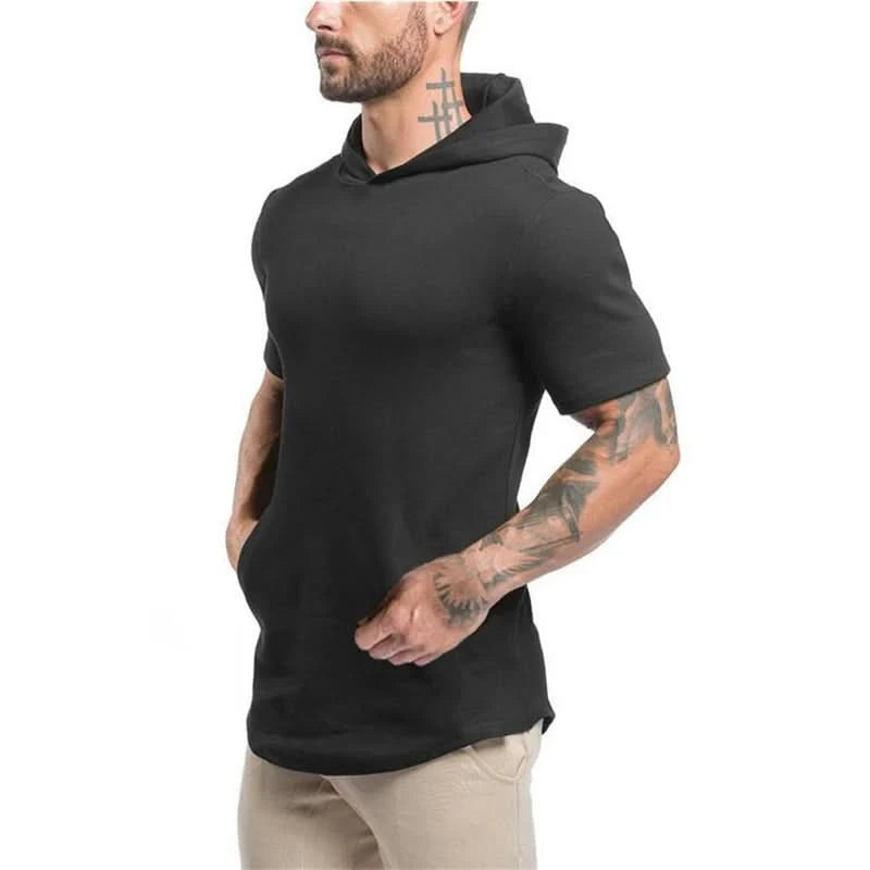 Mens Bodybuilding Hoodies Men Gyms Sleeve Fitness T Shirt Pullover