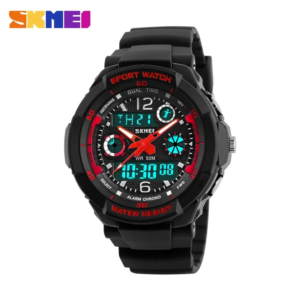 SKMEI Kids Watches Anti-Shock 5Bar Waterproof Outdoor Sport Children Watches