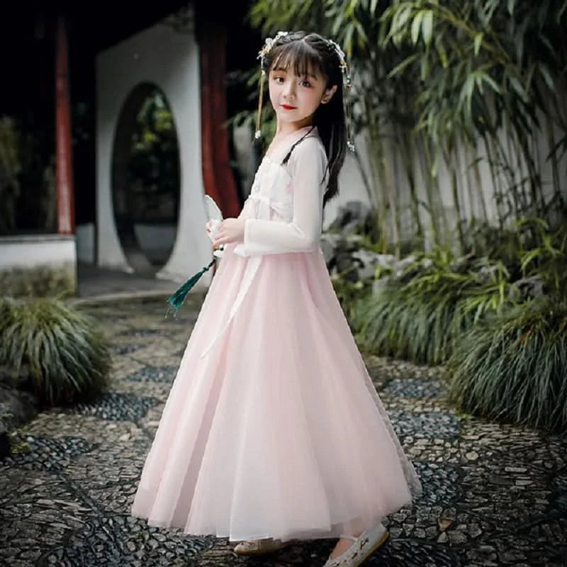 Kids Hanfu Chinese Hanfu Skirt Fairy Pink Hanfu Chinese Ancient Costume