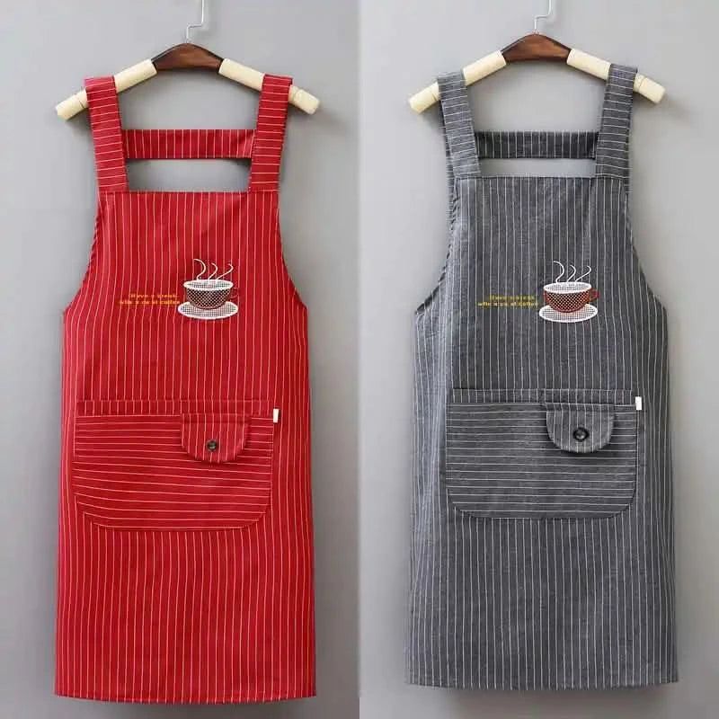 2pcs Apron Household Kitchen Home and Abroad Women Work Clothes Kitchen