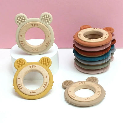 Baby Teether Silicone Bracelet BPA Free Cute Cartoon Tiger Pendant Teething Toy