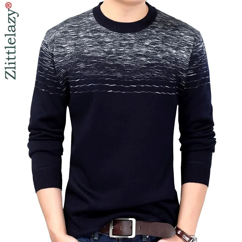 Designer Pullover Striped Men Sweater Mens Thick Winter Warm Jersey