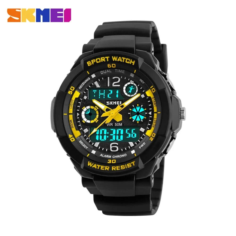 SKMEI Kids Watches Anti-Shock 5Bar Waterproof Outdoor Sport Children Watches