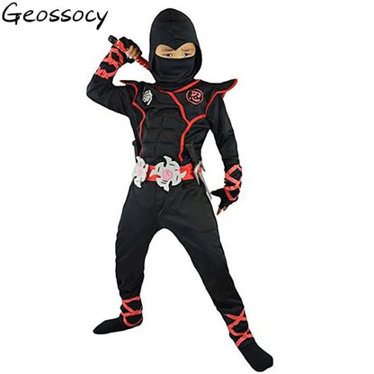 Halloween Costume for Kids Cosplay Ninja Costume Weiwu Black Warrior