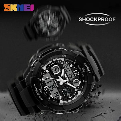 SKMEI Kids Watches Anti-Shock 5Bar Waterproof Outdoor Sport Children Watches