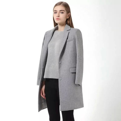 Womens Wool Coats European Style High Quality Autumn Winter Jackets