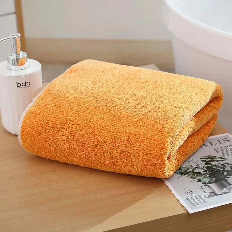 70x140cm Bamboo Charcoal Coral Velvet Bath Towel for Adult Soft Absorbent