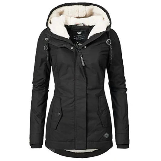 New Parka Women Long Sleeve Jacket Autumn Ladies Jackets and Coats