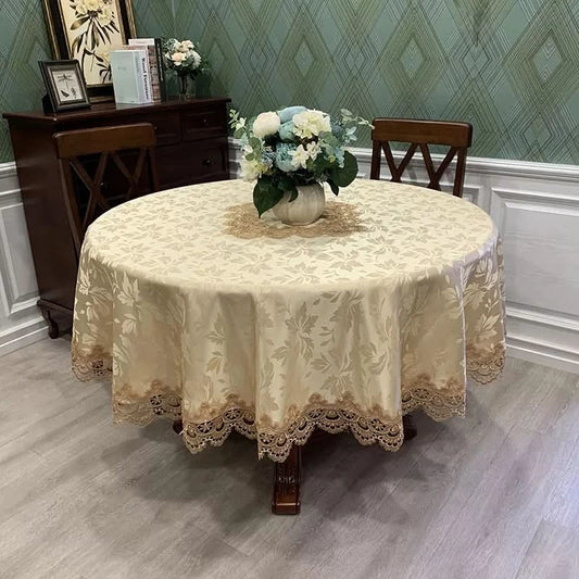 Round TableCloth Art Household Lace Round Table European Table